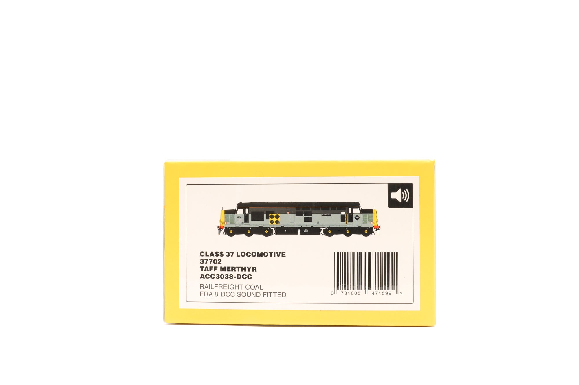 Accurascale OO ACC3038 Class 37 37702 'Taff Merthyr' in BR Railfreight Grey Coal Sector – DCC Sound