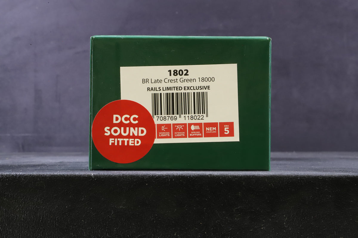 Heljan/Rails OO 1802 BR Gas Turbine Prototype 18000 in BR Green - DCC Sound