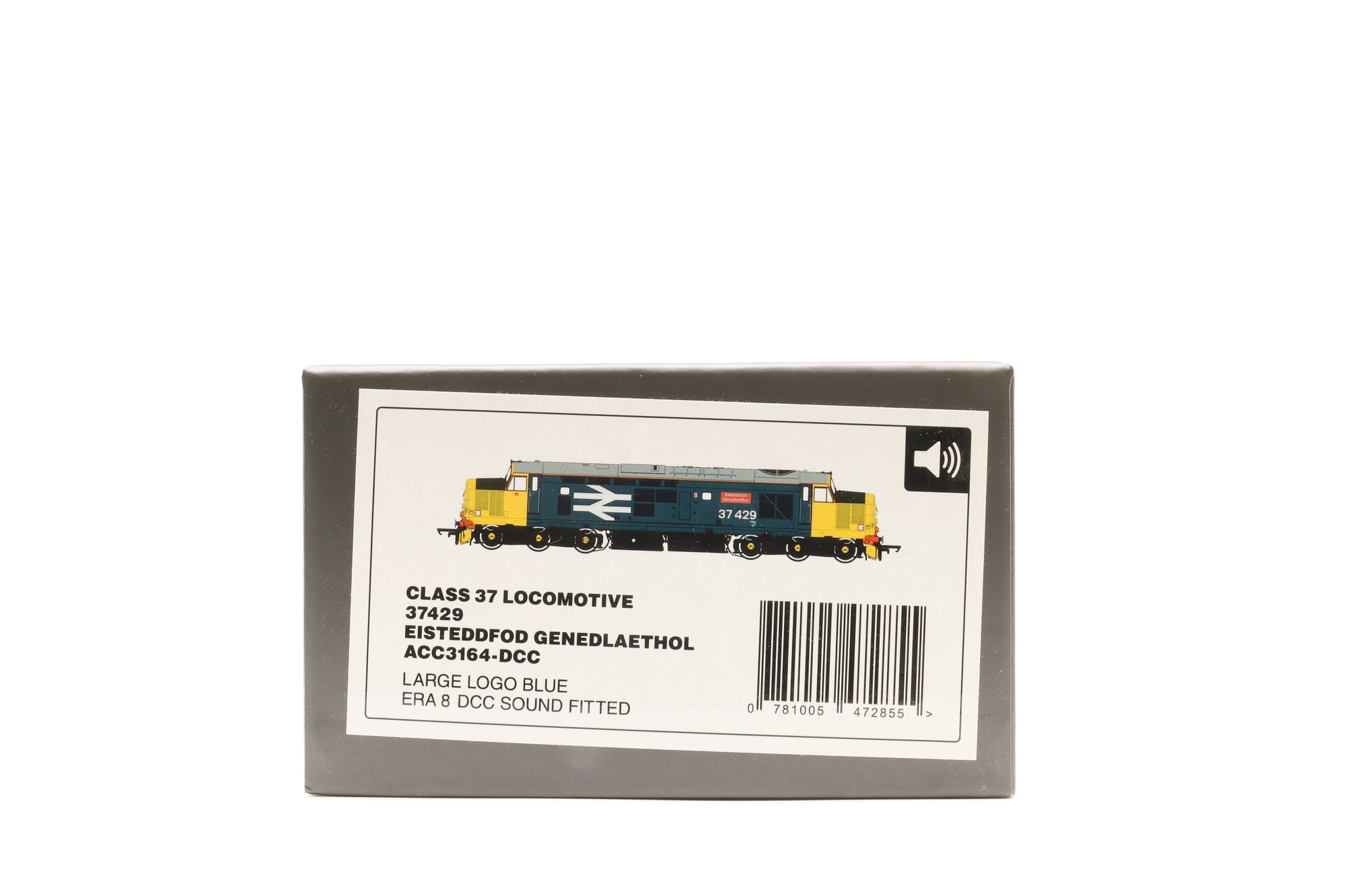 Accurascale OO ACC3164 Class 37 38429 'Eisteddfod Genedlaethol' in BR Large Logo Blue – DCC Sound