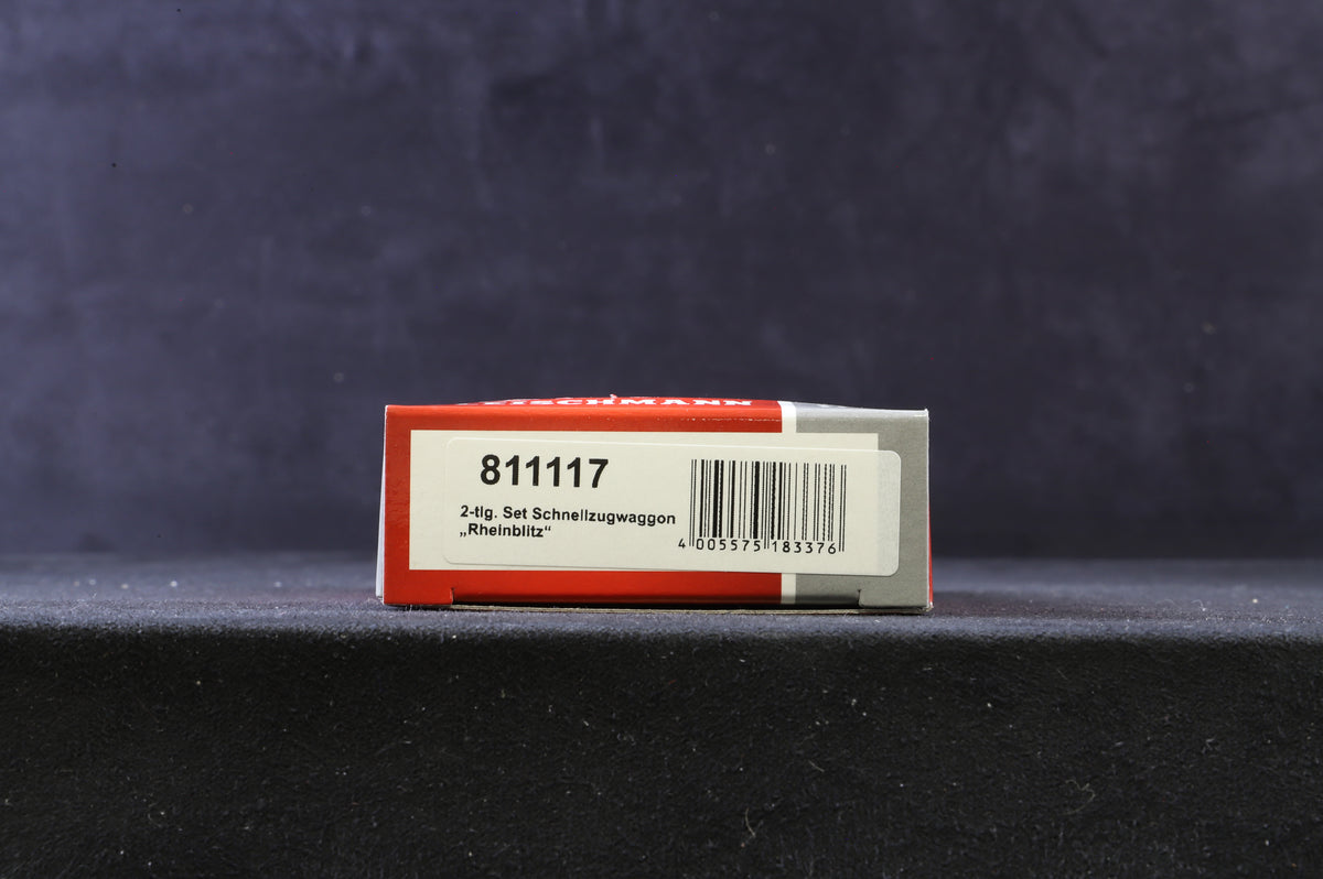 Fleischmann N 811117 Pack Of 2 Blue DB Coaches