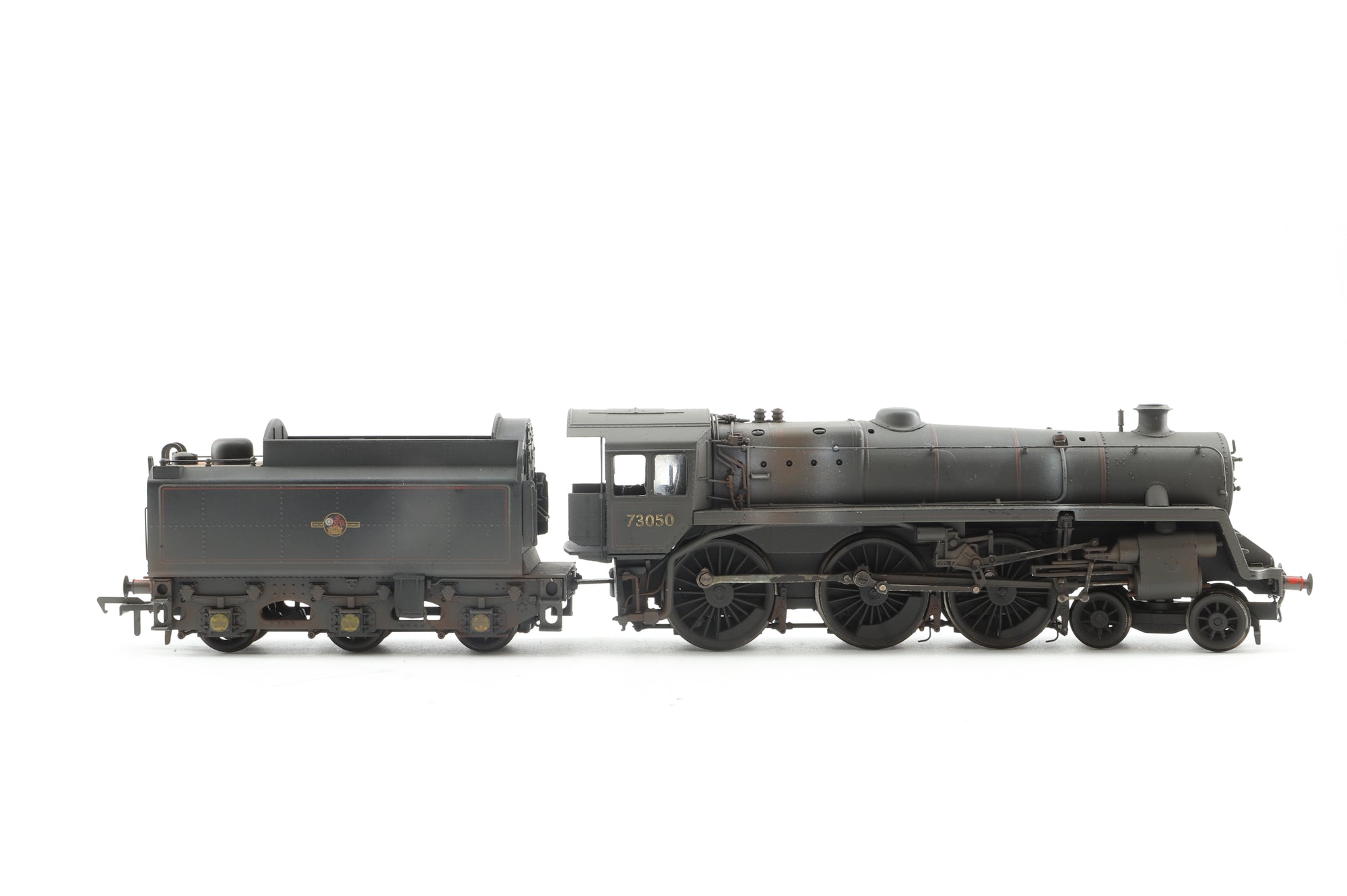 Bachmann OO 32-507 Standard Class 5MT BR Black Late Crest BR1G Tender '73050', DCC Fitted, Weathered - 40 Years End of Steam