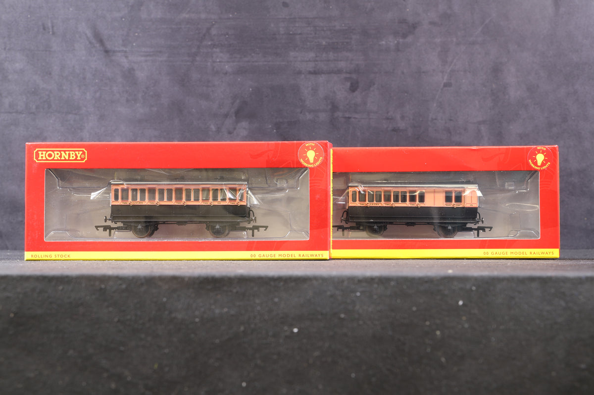 Hornby OO Rake Of 4 L&amp;SWR 4 Wheel Coaches