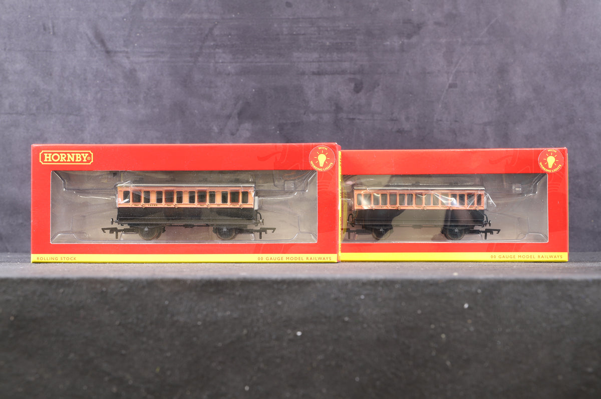 Hornby OO Rake Of 4 L&amp;SWR 4 Wheel Coaches