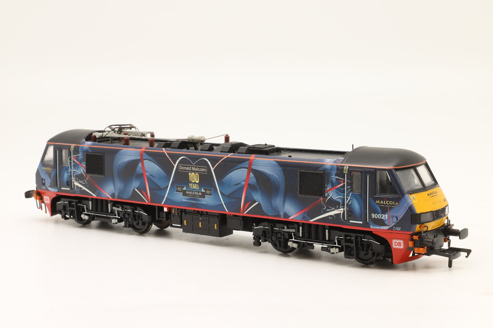 Bachmann OO Class 90 90021 in Malcolm Rail '100' Livery – DCC Sound