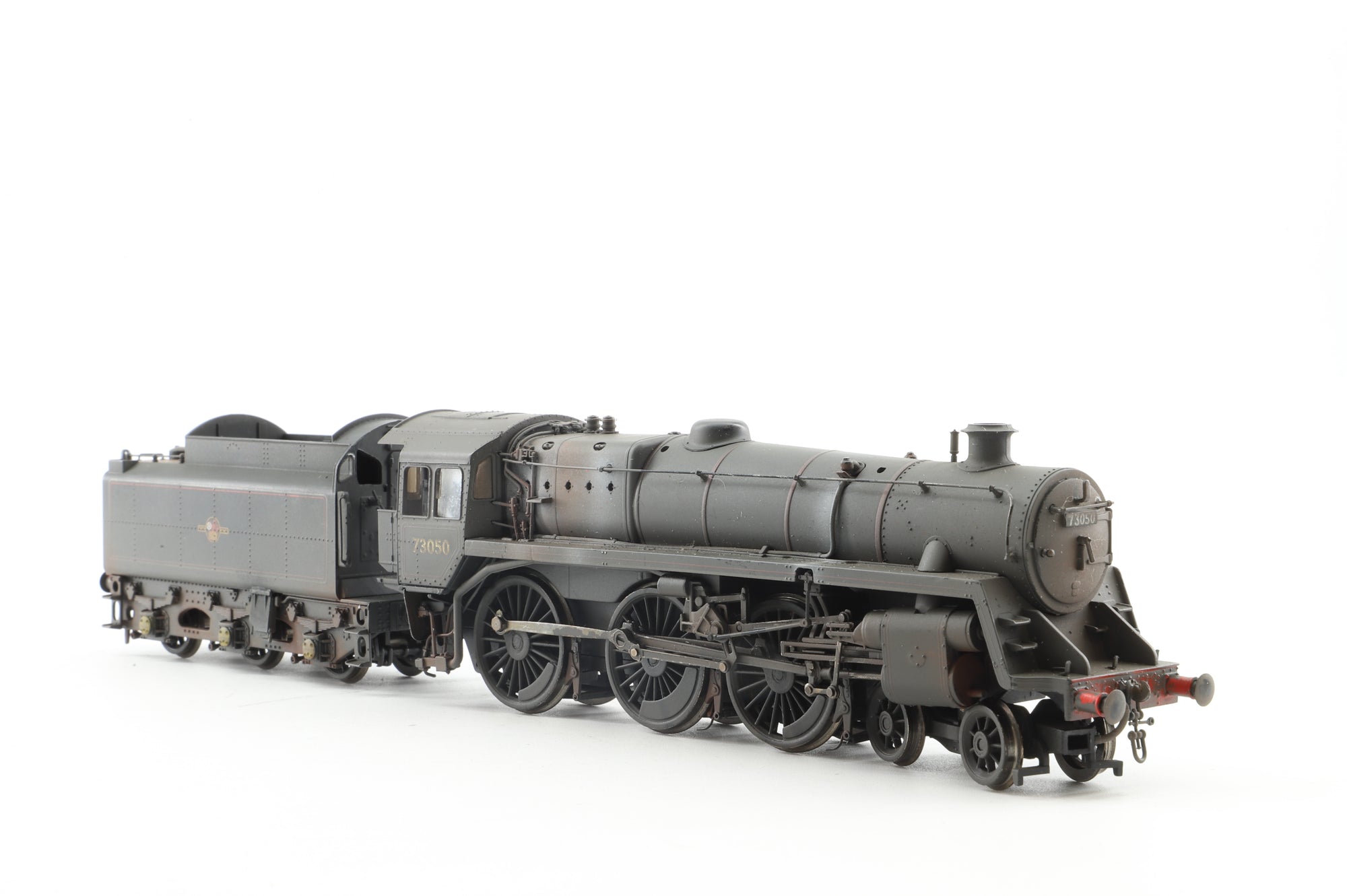 Bachmann OO 32-507 Standard Class 5MT BR Black Late Crest BR1G Tender '73050', DCC Fitted, Weathered - 40 Years End of Steam