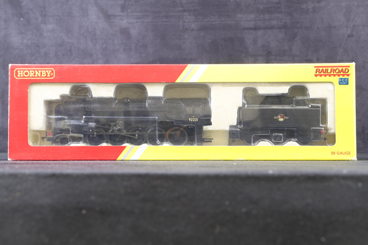 Hornby OO R2880 BR Class 9F &#39;92221&#39; BR Plain Black L/C