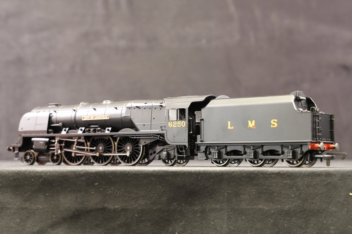 Hornby OO LMS Princess Coronation Class &#39;6250&#39; &#39;City Of Lichfield&#39; LMS Black Repaint By TMC