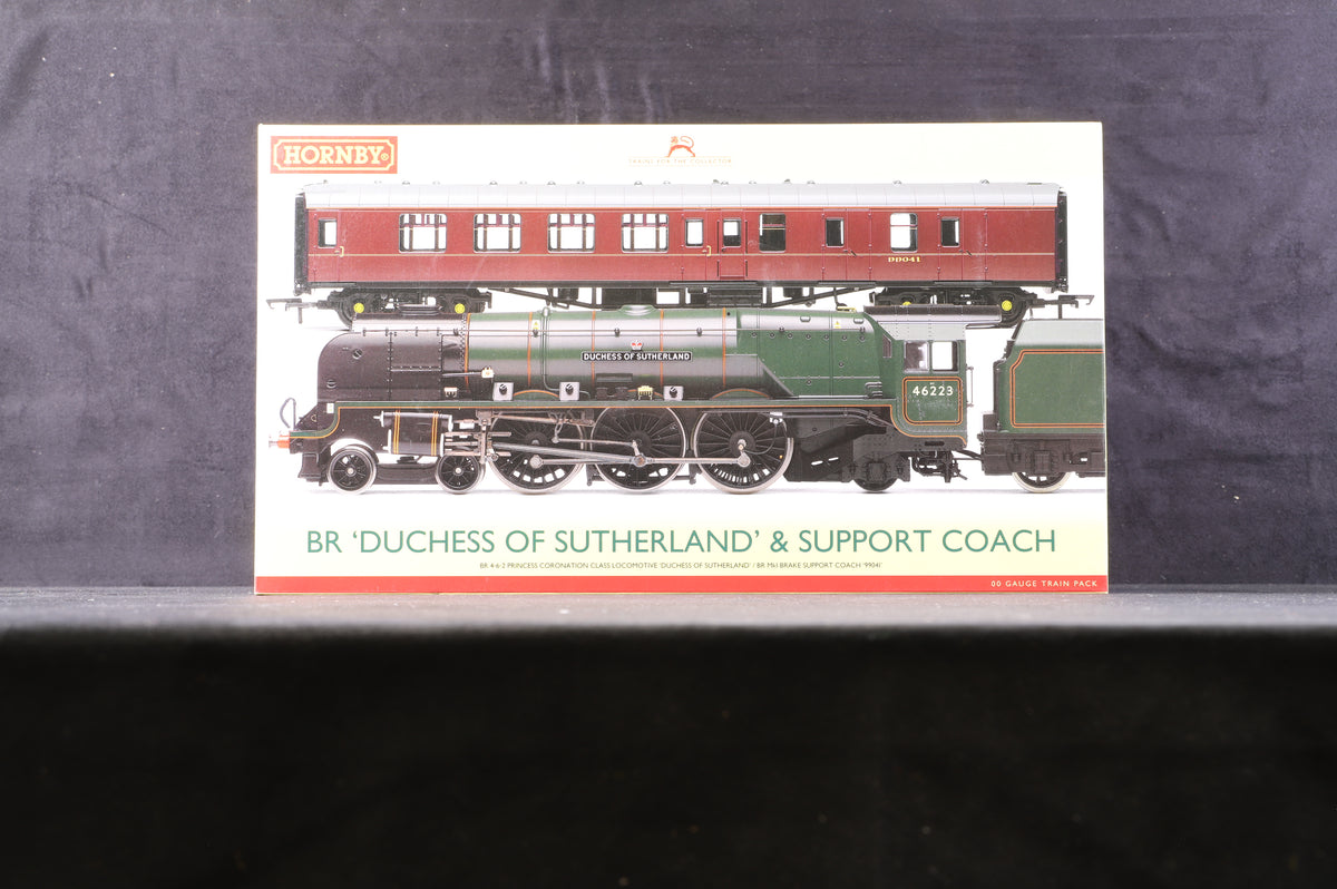 Hornby OO R3221 BR &#39;Duchess of Sutherland&#39; &amp; Support Coach Train Pack