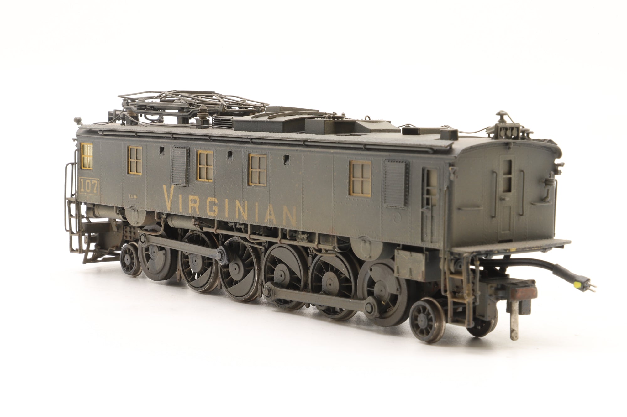 Overland Models Co. HO Brass OMI-1852/ 1900 Virginian EL-3A Electric 3 Car Unit Weathered Factory Painted DCC Sound