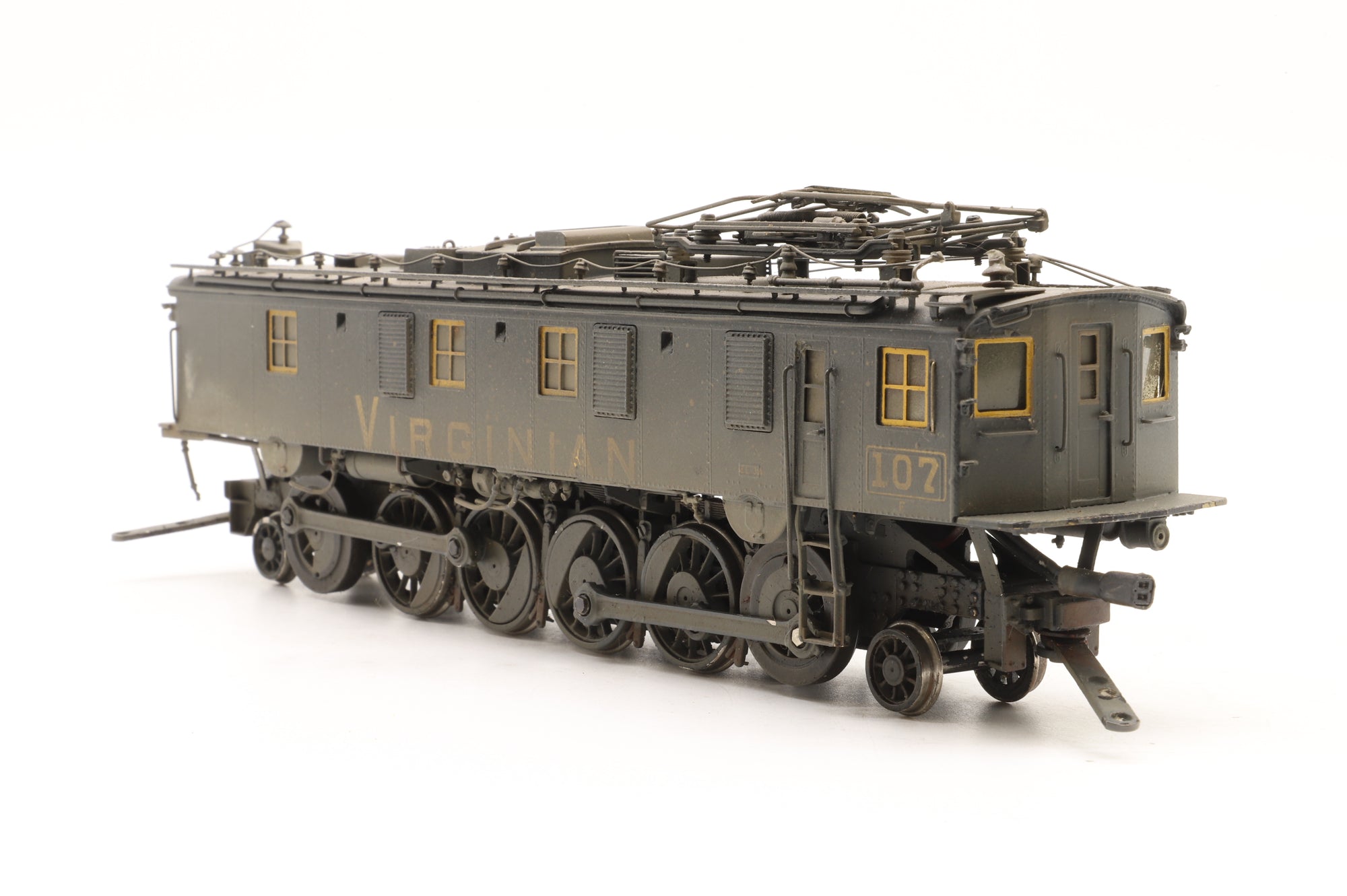Overland Models Co. HO Brass OMI-1852/ 1900 Virginian EL-3A Electric 3 Car Unit Weathered Factory Painted DCC Sound