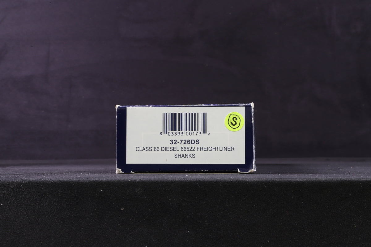 Bachmann OO 32-726DS Class 66 66522 in Freightliner/Shanks Livery - DCC Sound