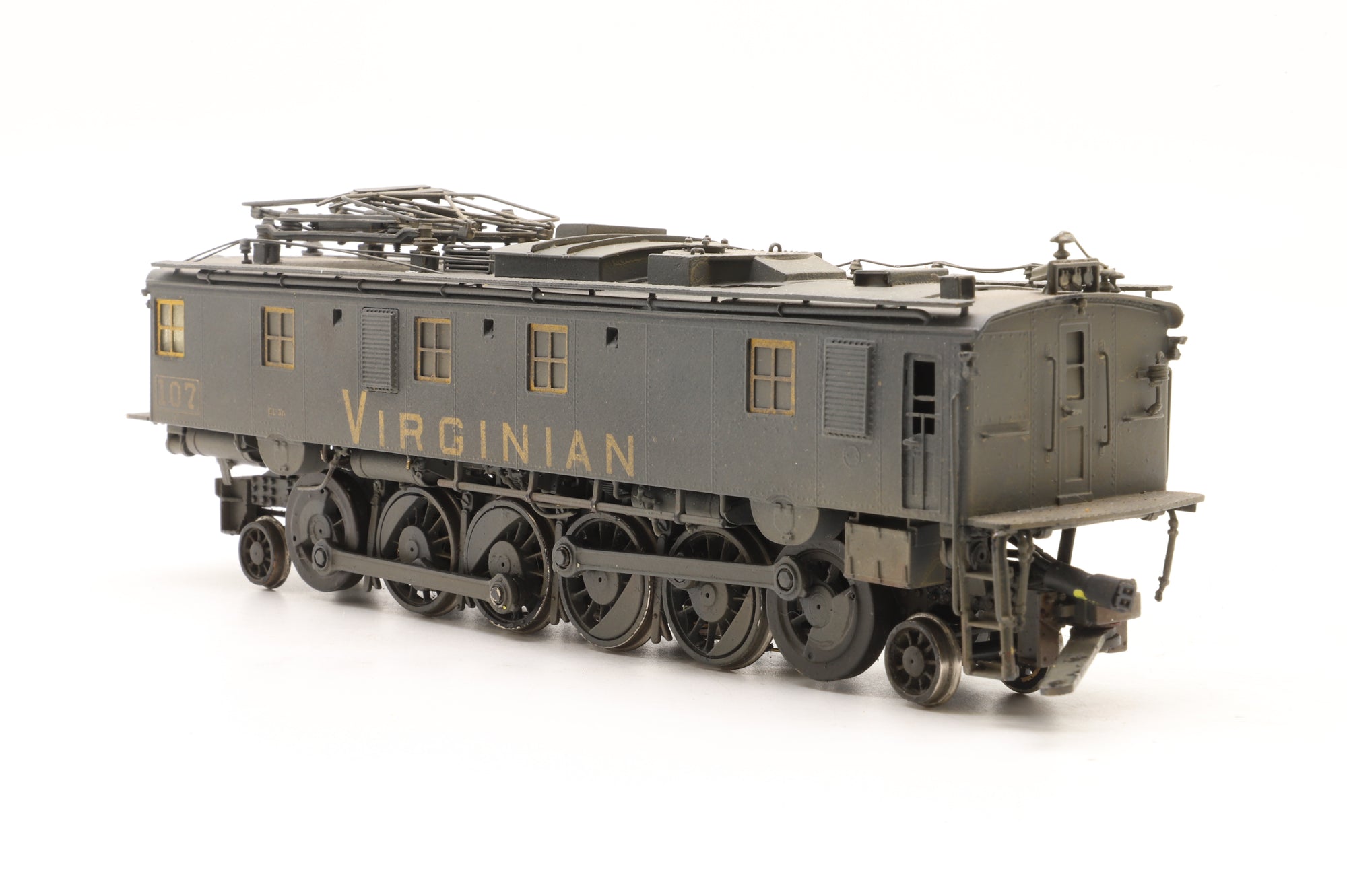 Overland Models Co. HO Brass OMI-1852/ 1900 Virginian EL-3A Electric 3 Car Unit Weathered Factory Painted DCC Sound