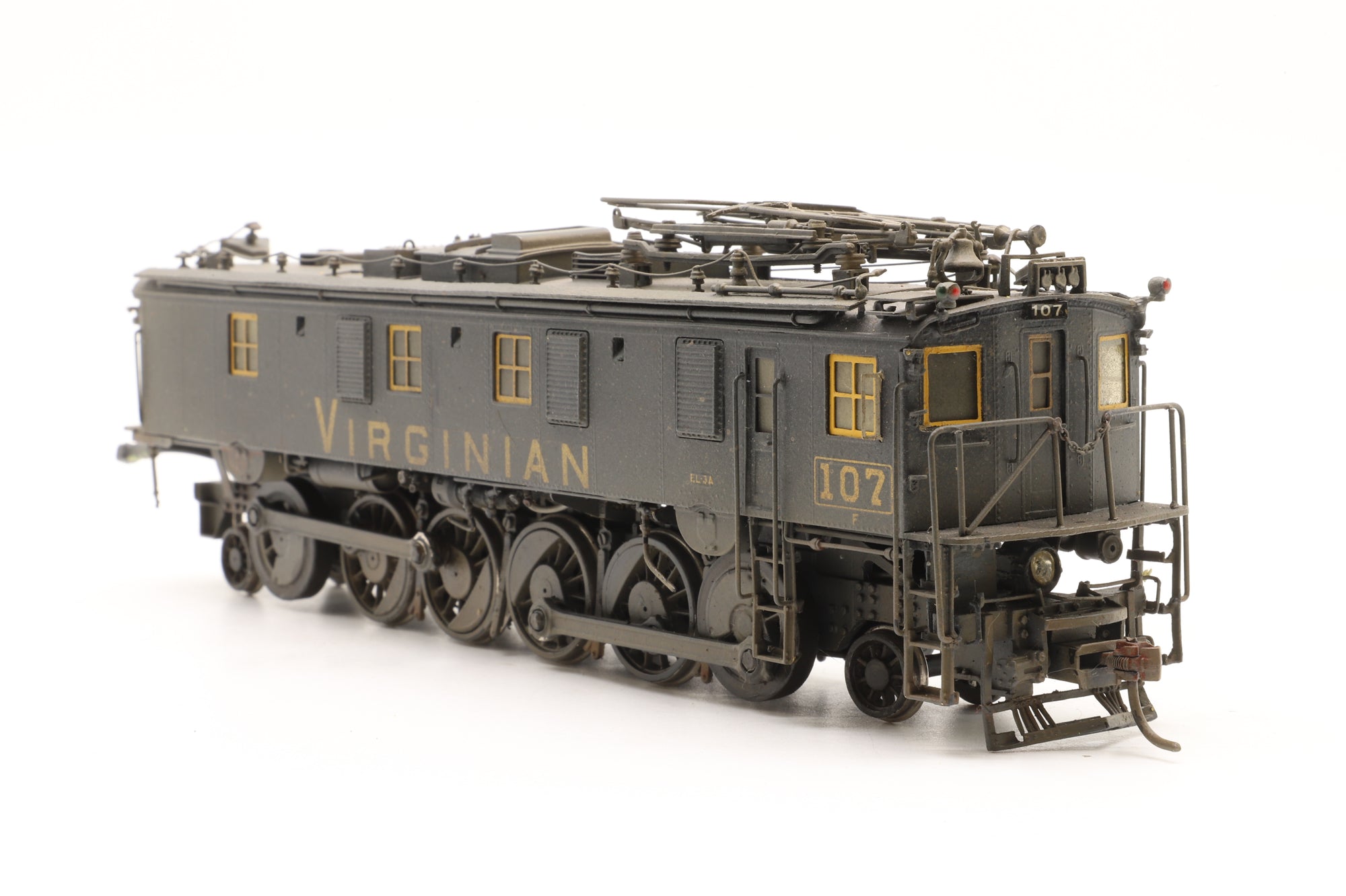 Overland Models Co. HO Brass OMI-1852/ 1900 Virginian EL-3A Electric 3 Car Unit Weathered Factory Painted DCC Sound