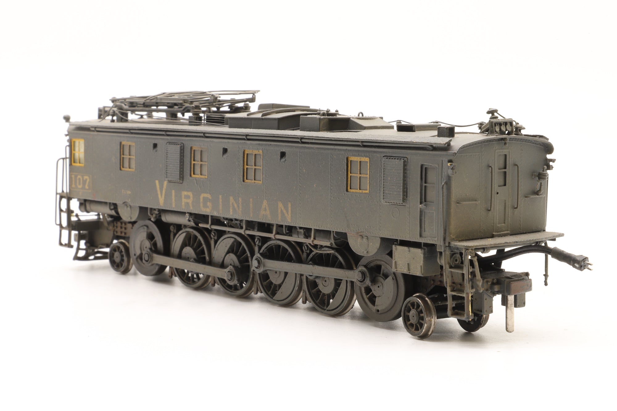 Overland Models Co. HO Brass OMI-1852/ 1900 Virginian EL-3A Electric 3 Car Unit Weathered Factory Painted DCC Sound