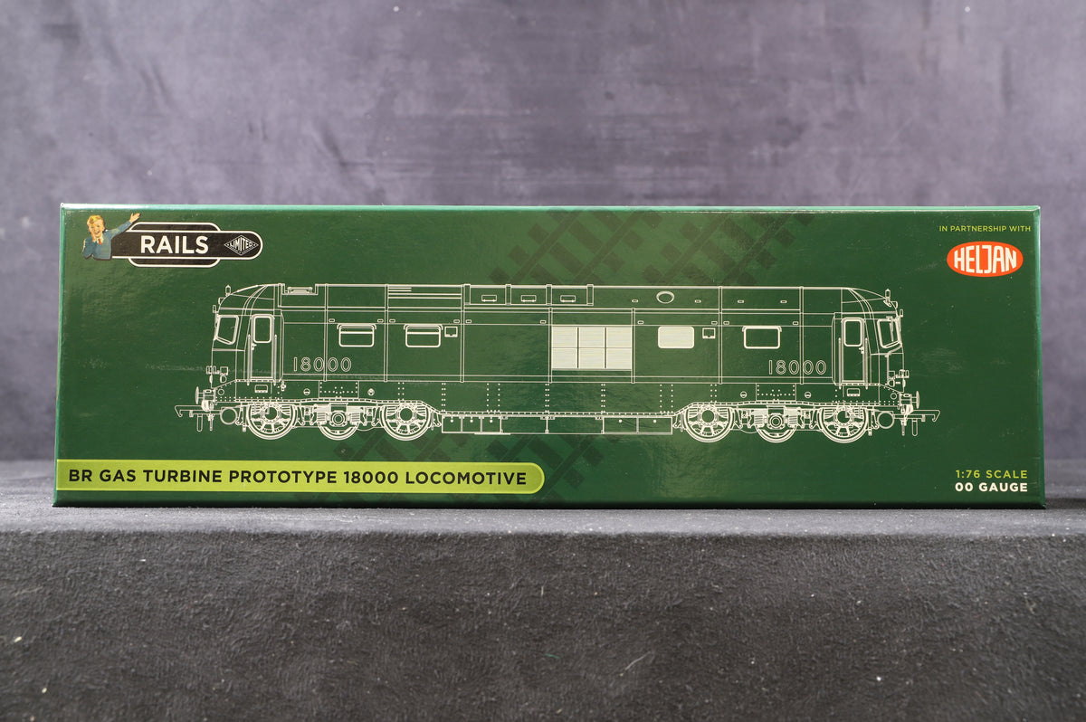 Heljan/ Rails OO 1802 Gas Turbine Prototype &#39;18000&#39; BR Green L/C