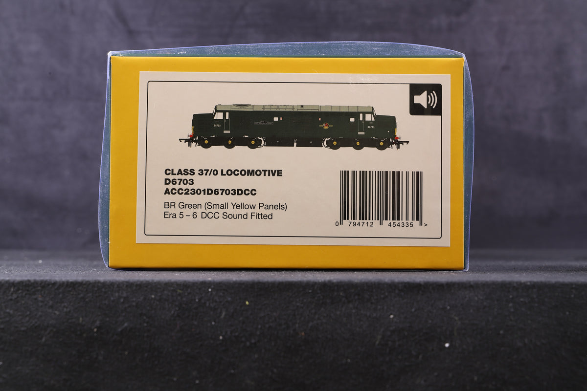 Accurascale OO ACC2301 Class 37/0 &#39;D6703&#39; BR Green SYP, DCC Sound