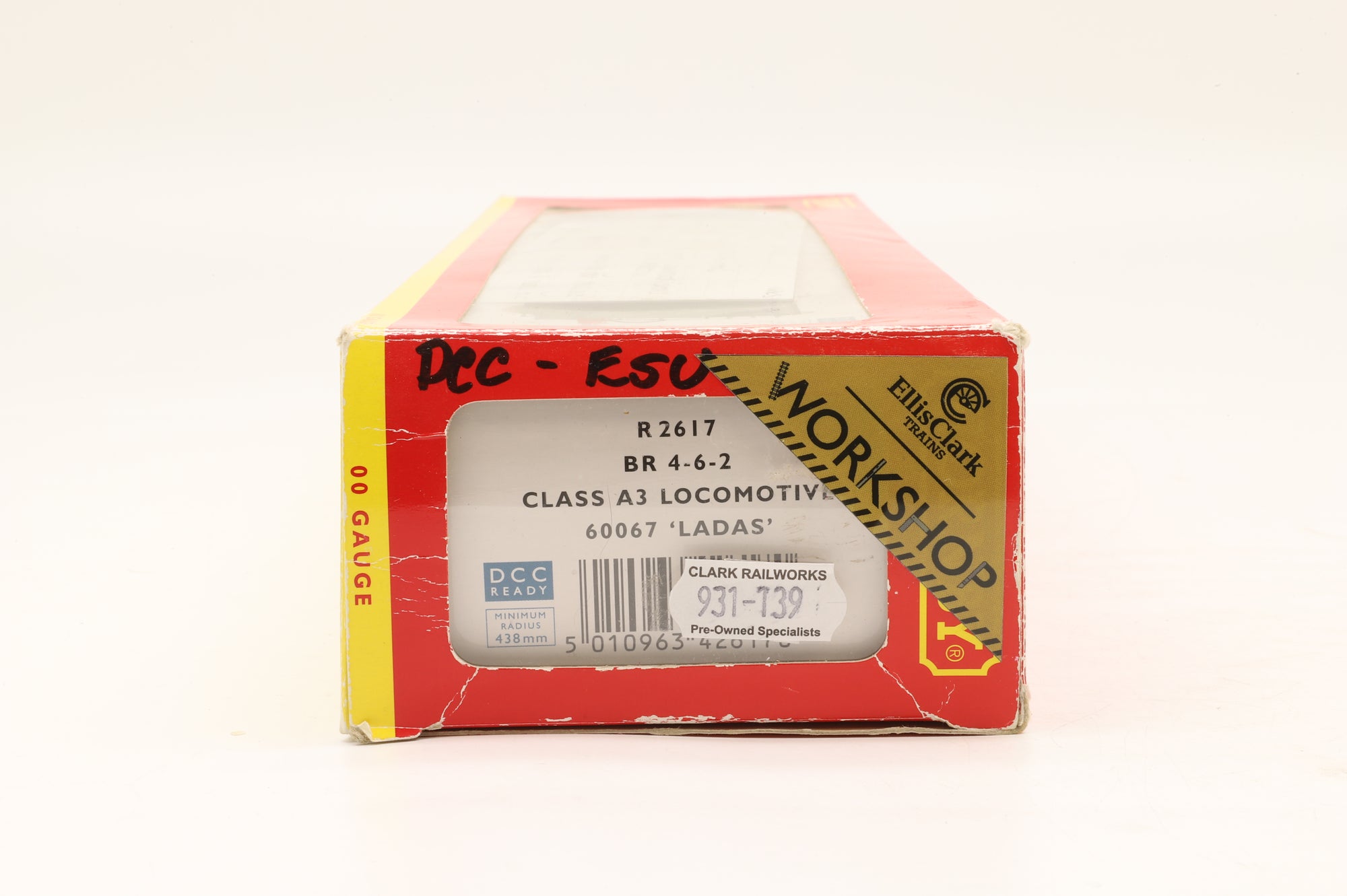 WORKSHOP Hornby OO R2617 Class A3 '60067' 'Ladas' BR Lined Green E/C DCC Fitted
