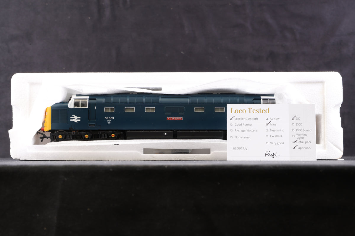 Bachmann OO 32-525Z Class 55 Deltic &#39;55009&#39; &#39;Alycidon&#39; BR Blue Ltd Ed 425/ 500