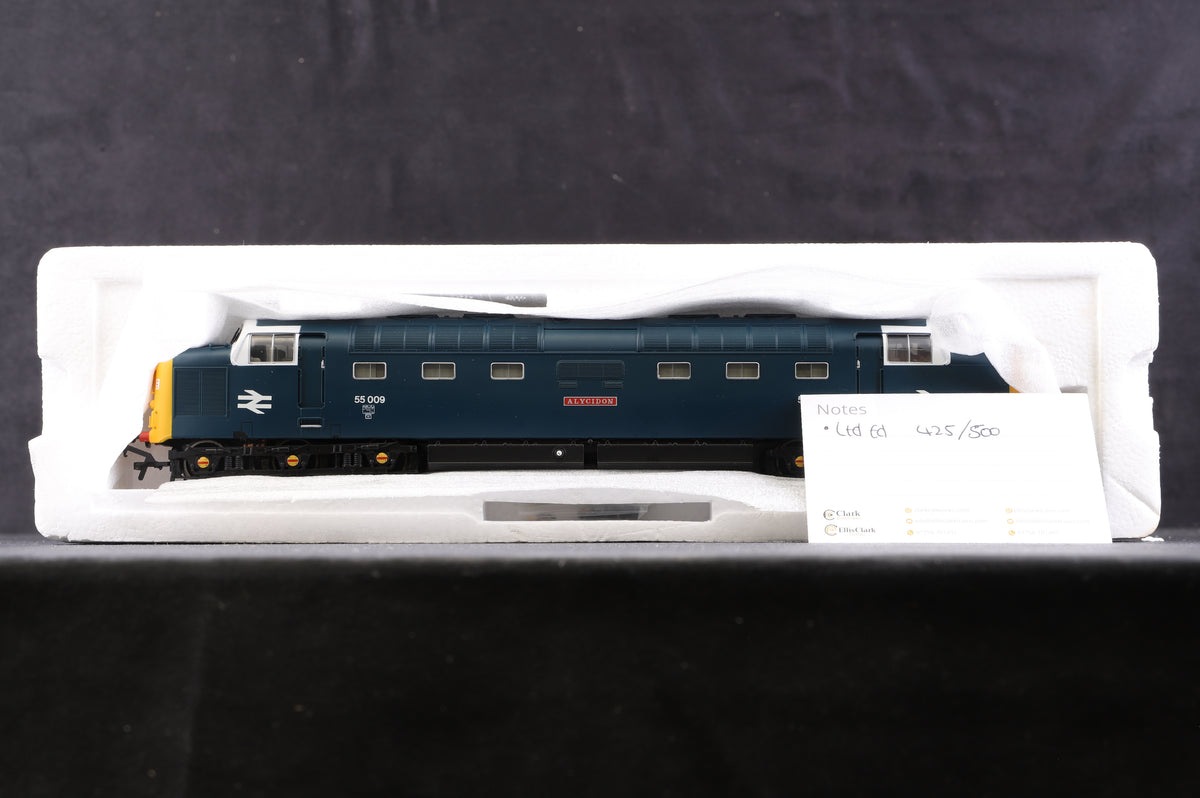 Bachmann OO 32-525Z Class 55 Deltic &#39;55009&#39; &#39;Alycidon&#39; BR Blue Ltd Ed 425/ 500