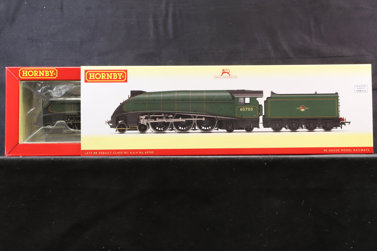 Hornby OO R3980 Rebuilt Class W1 &#39;60700&#39; BR Lined Green L/C