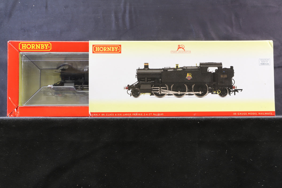 Hornby OO R3723 Class 61xx Large Prairie &#39;6145&#39; BR Black E/C