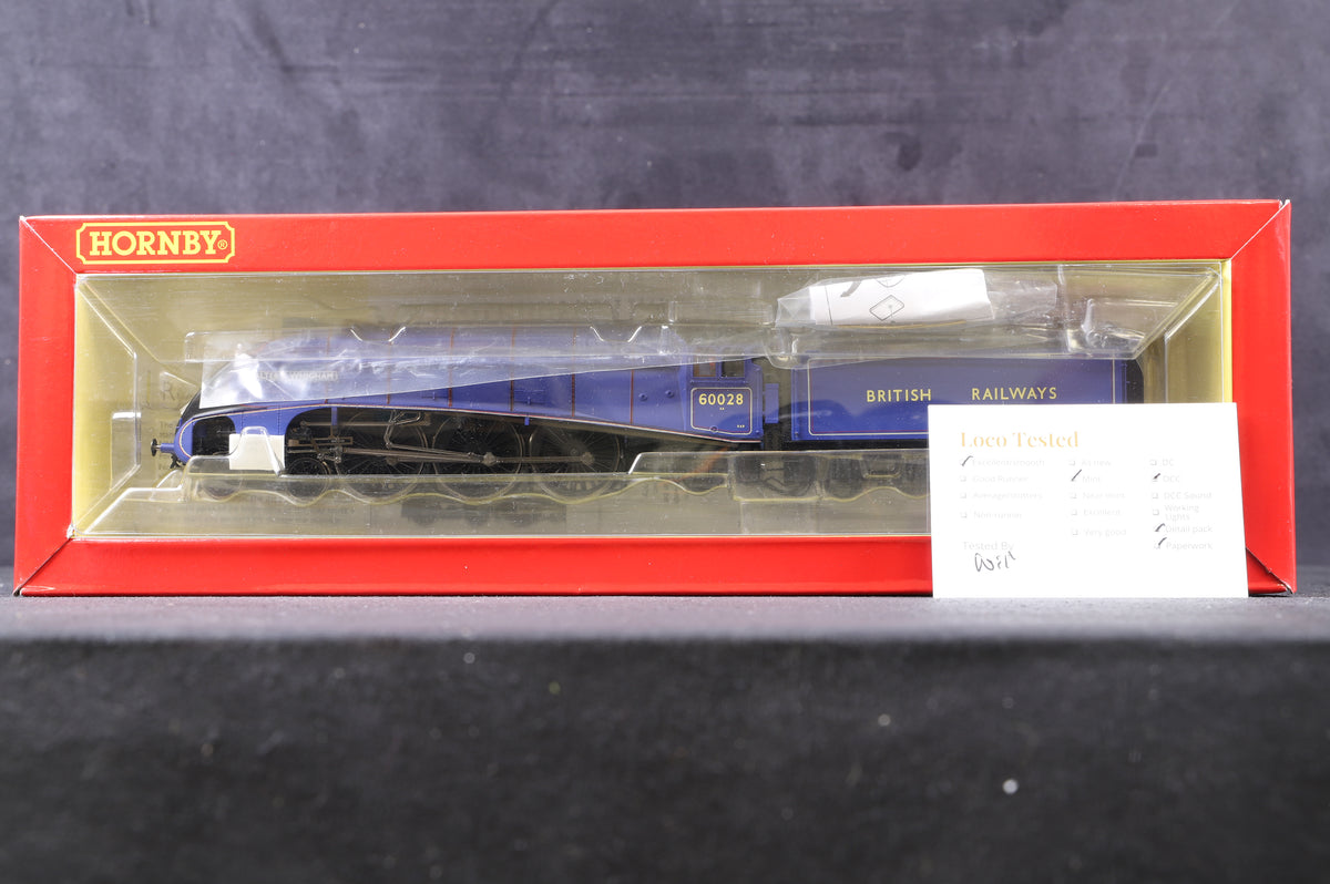 Hornby OO R3701 Class A4 &#39;60028&#39; &#39;Walter K Whigham&#39; BR Experimental Purple, DCC Fitted