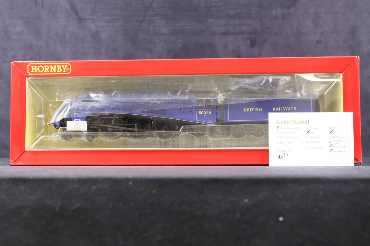 Hornby OO R3701 Class A4 &#39;60028&#39; &#39;Walter K Whigham&#39; BR Experimental Purple, DCC Fitted