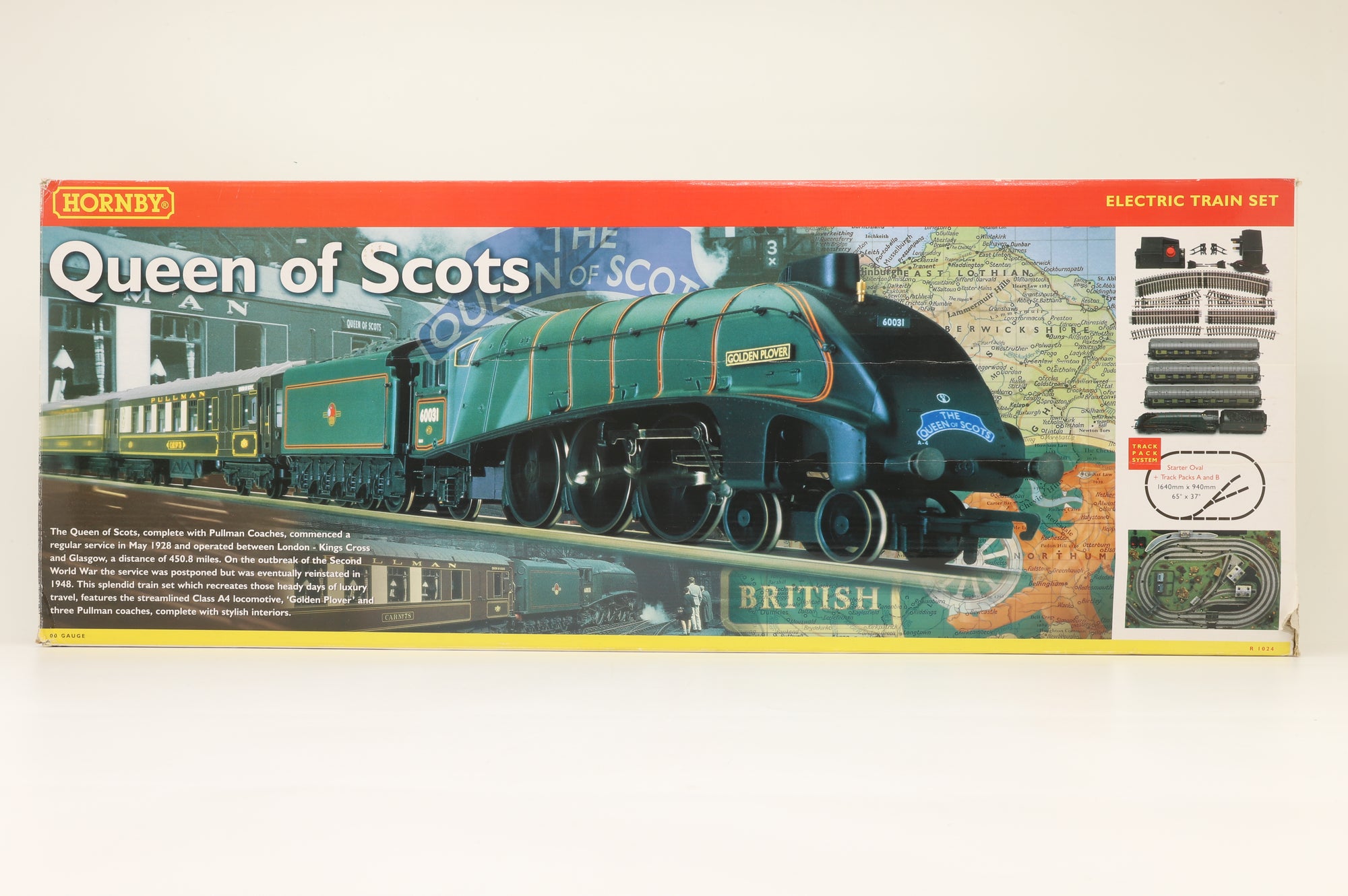 Hornby OO R1024 'Queen of Scots' Train Set Incl. A4 Loco No.60031 'Golden Plover' & 3x K-Type Pullman Coaches