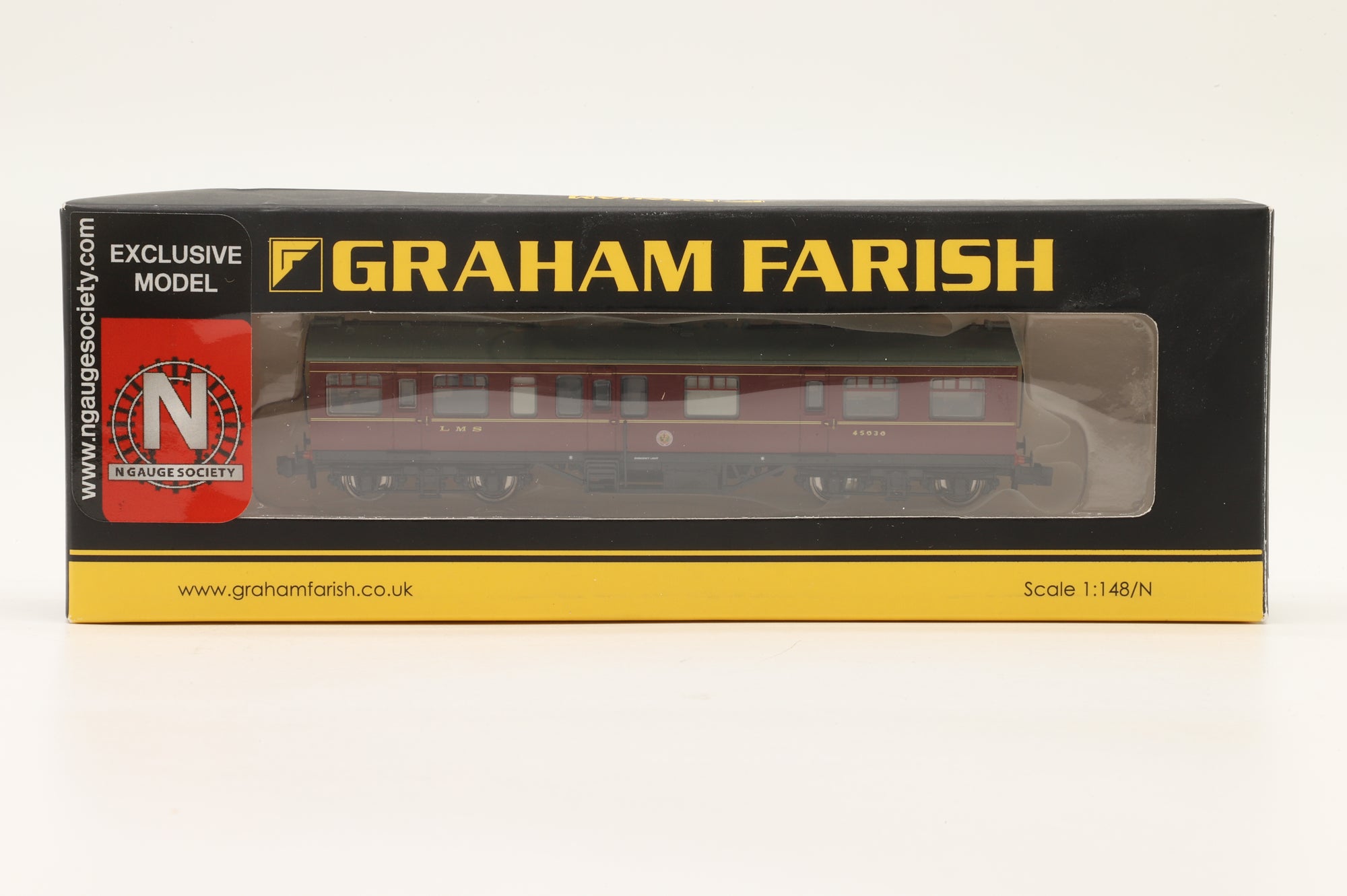 Graham Farish N 374-875U Inspection Saloon LMS Crimson Lake