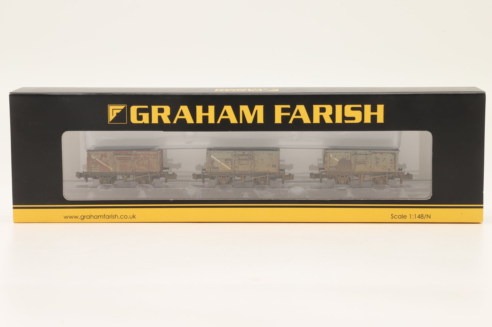 Graham Farish N 377-235 Set Of 16T Mineral Wagons BR Grey Weathered