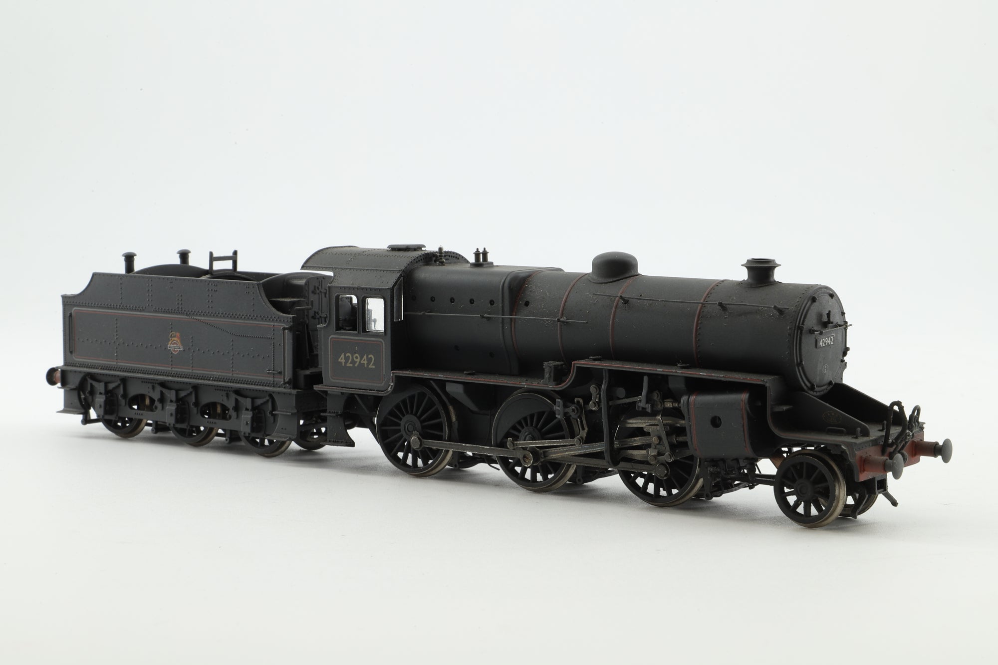 Bachmann OO 32-179 'Crab' No.42942 in Lined BR Black w/ Early Crests - Weathered