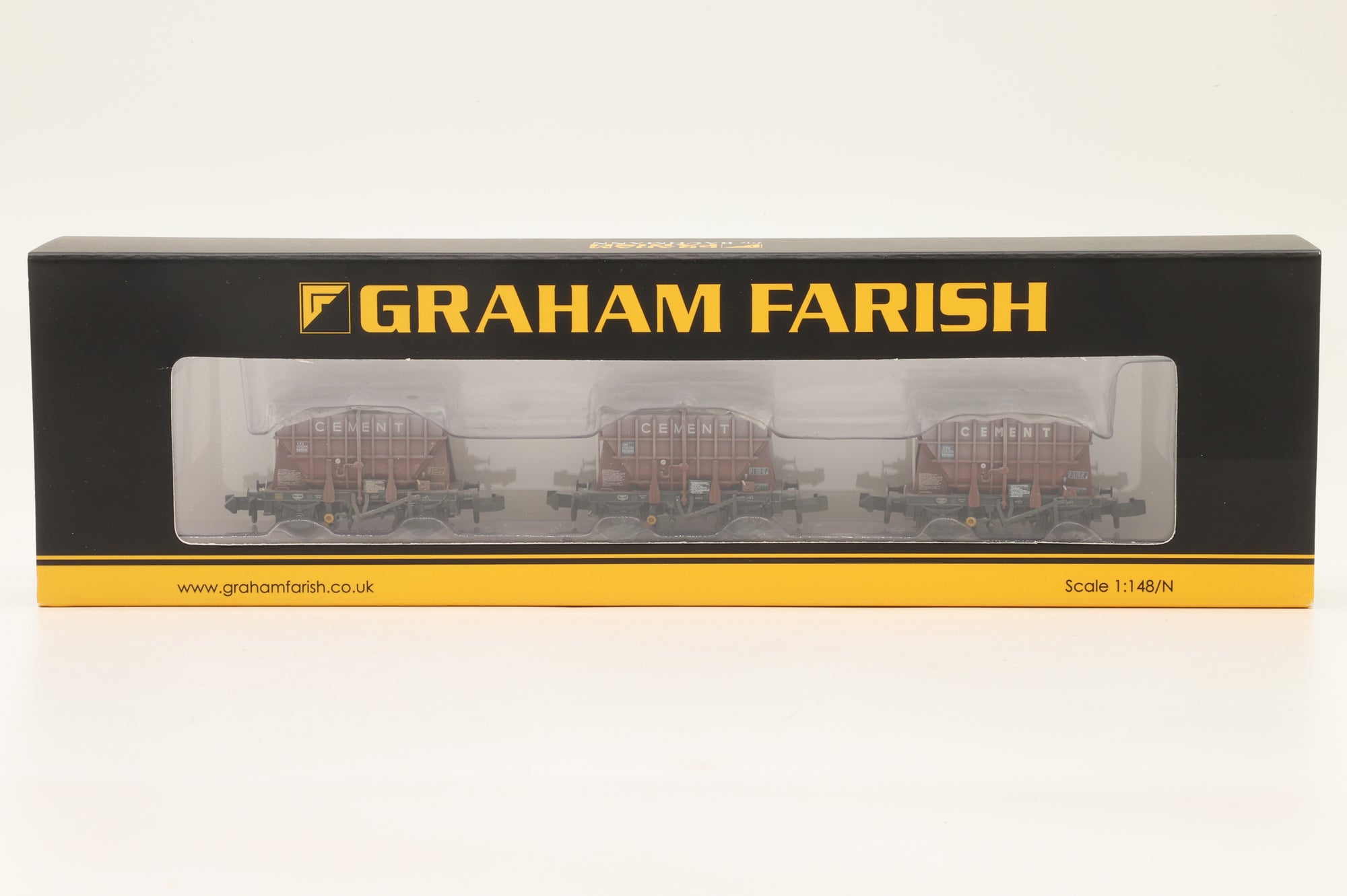 Graham Farish N 377-840 Set Of Presflo Cement Wagons BR Bauxite Weathered