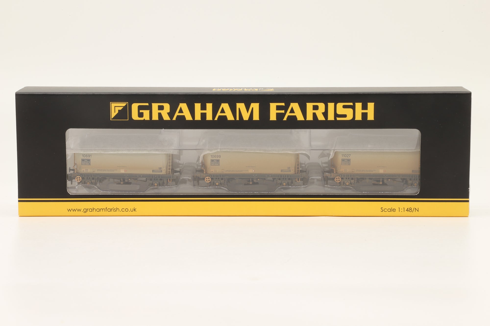 Graham Farish N 377-935 Set Of PCA Wagons Metallic Grey Weathered