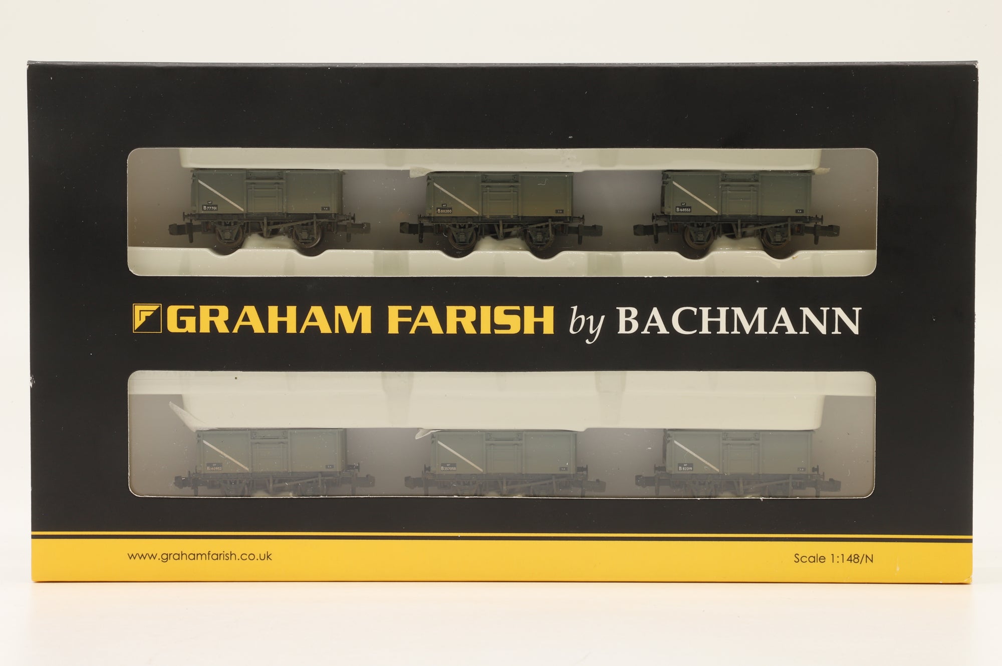 Graham Farish N 377-225Z Set Of 16 Ton Steel Mineral Wagons Weathered
