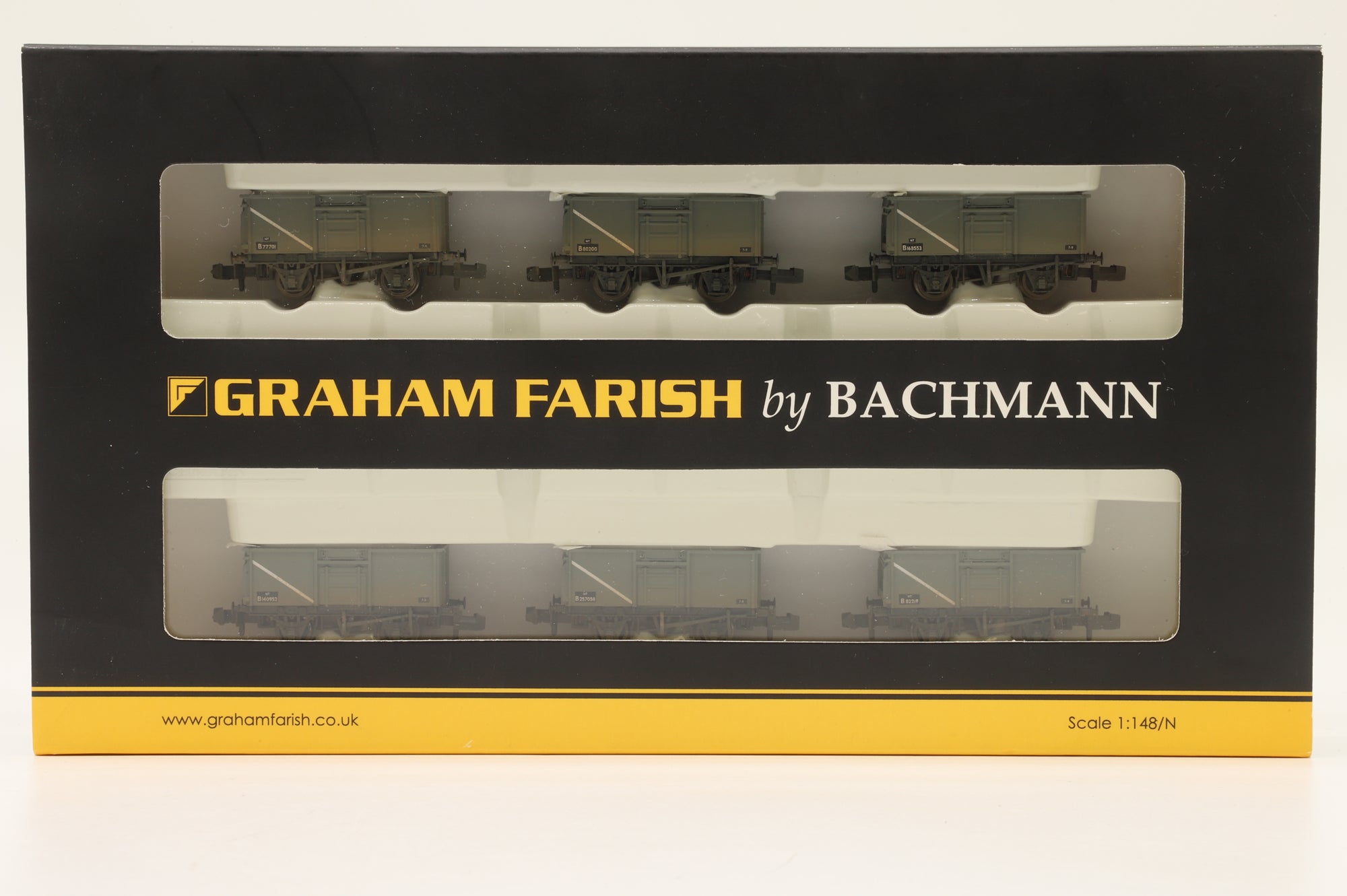 Graham Farish N 377-225Z Set Of 16 Ton Steel Mineral Wagons Weathered