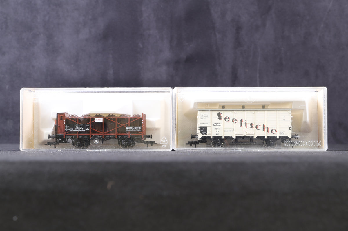 Fleischmann HO Rake of 6 Mixed German Wagons