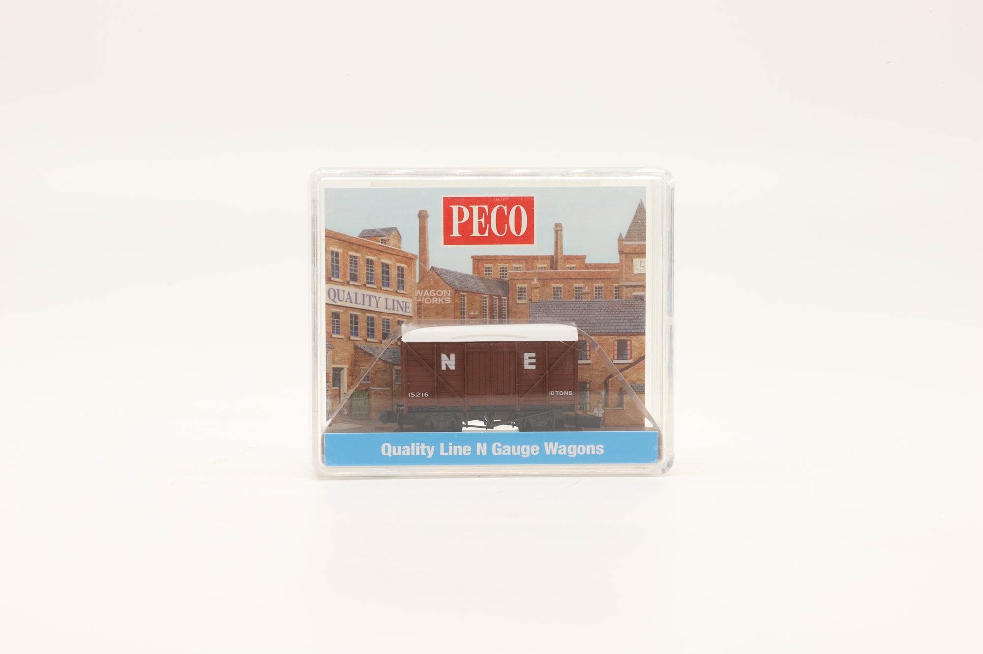 Peco N NR-43E Rake Of 5 10ft Box Vans Standard Type NE Brown