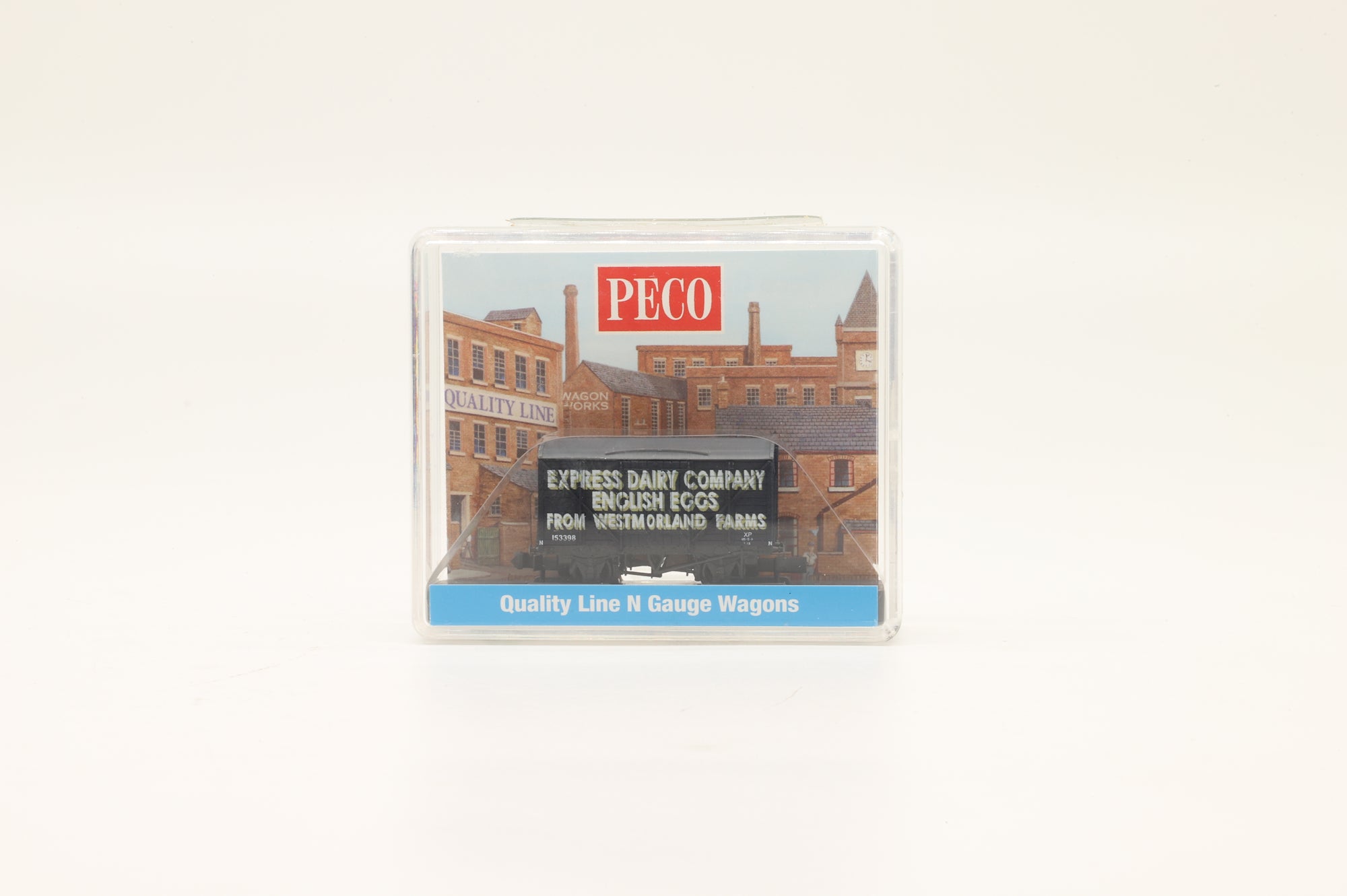 Peco N NR-P133 Rake Of 5 10ft Box Van Express Dairy English Eggs
