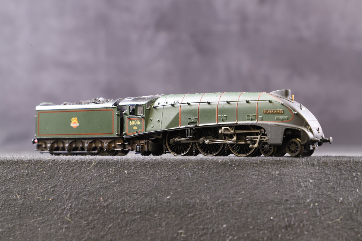 Dapol N ND128FD Class A4 4-6-2 &#39;60016&#39; &#39;Silver King&#39; BR Lined Green, Weathered