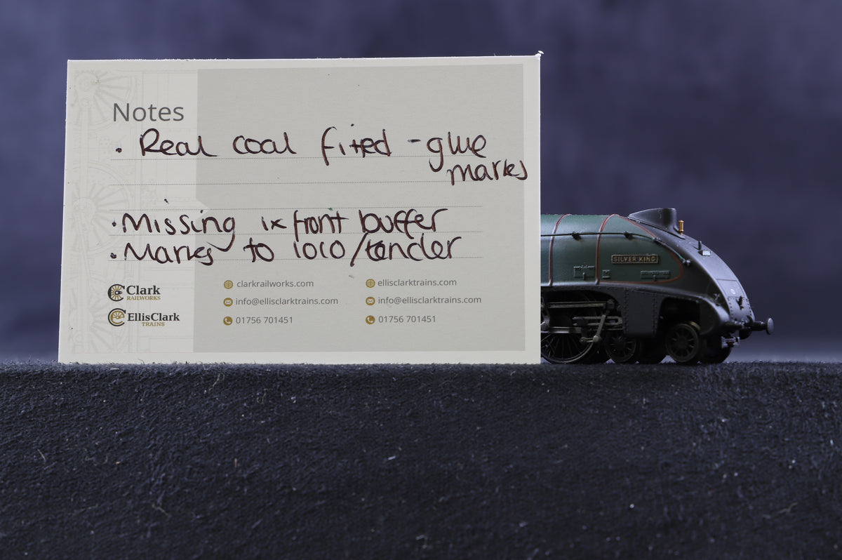 Dapol N ND128FD Class A4 4-6-2 &#39;60016&#39; &#39;Silver King&#39; BR Lined Green, Weathered