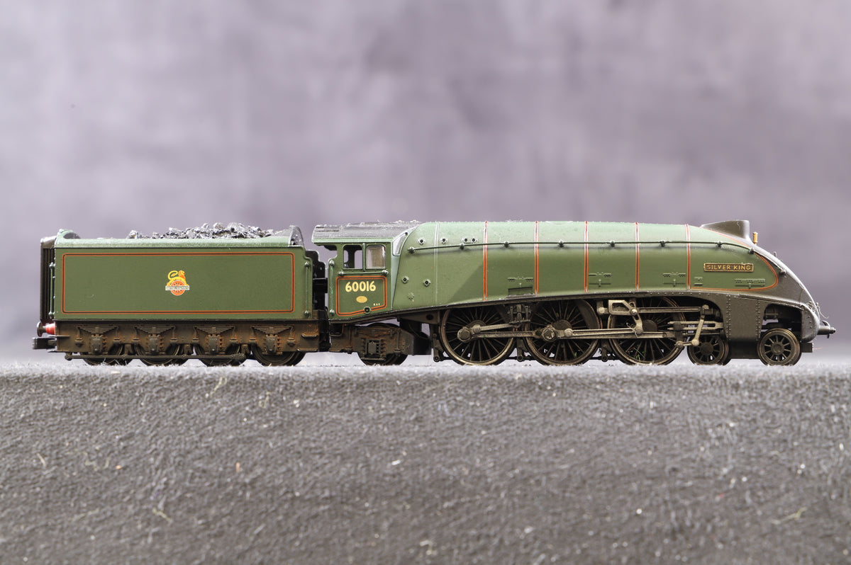 Dapol N ND128FD Class A4 4-6-2 &#39;60016&#39; &#39;Silver King&#39; BR Lined Green, Weathered