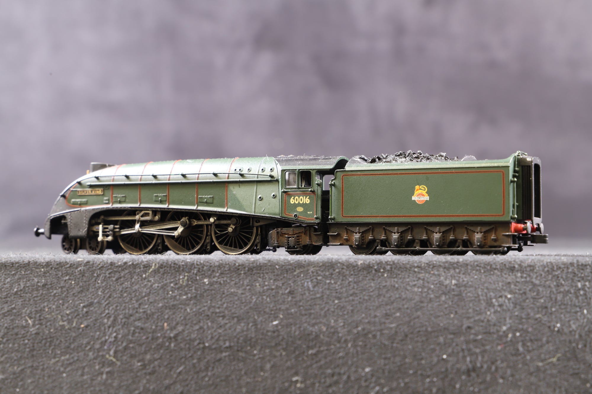Dapol N ND128FD Class A4 4-6-2 '60016' 'Silver King' BR Lined Green, Weathered