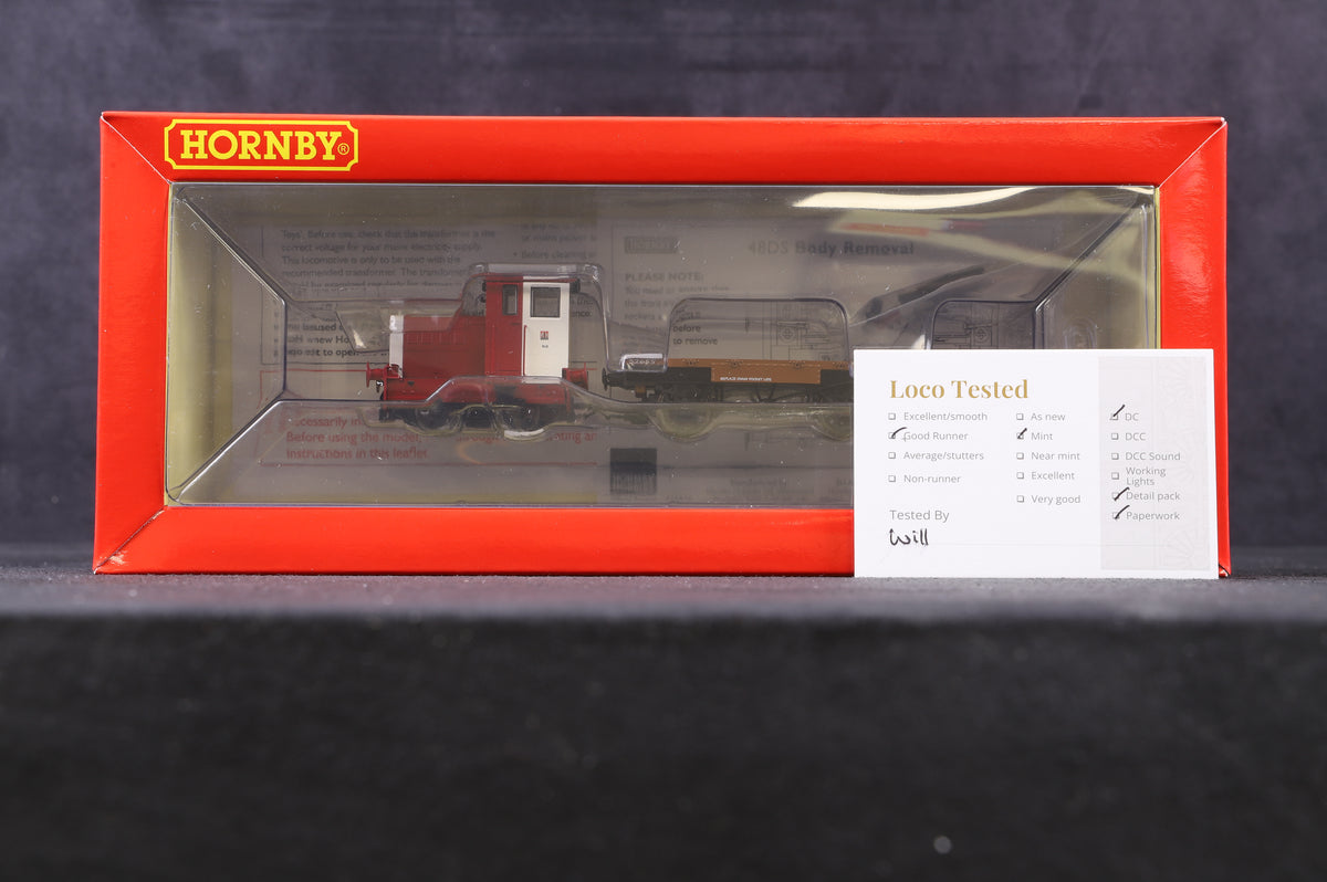 Hornby OO R3705 Ruston &amp; Hornsby 48DS &amp; Flatebed Wagon John Dewar &amp; Sons