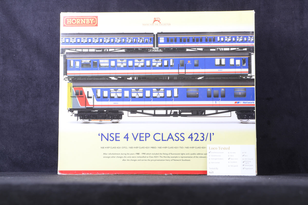 Hornby OO R2947X NSE 4 VEP Class 423/1 Train Pack, DCC Fitted