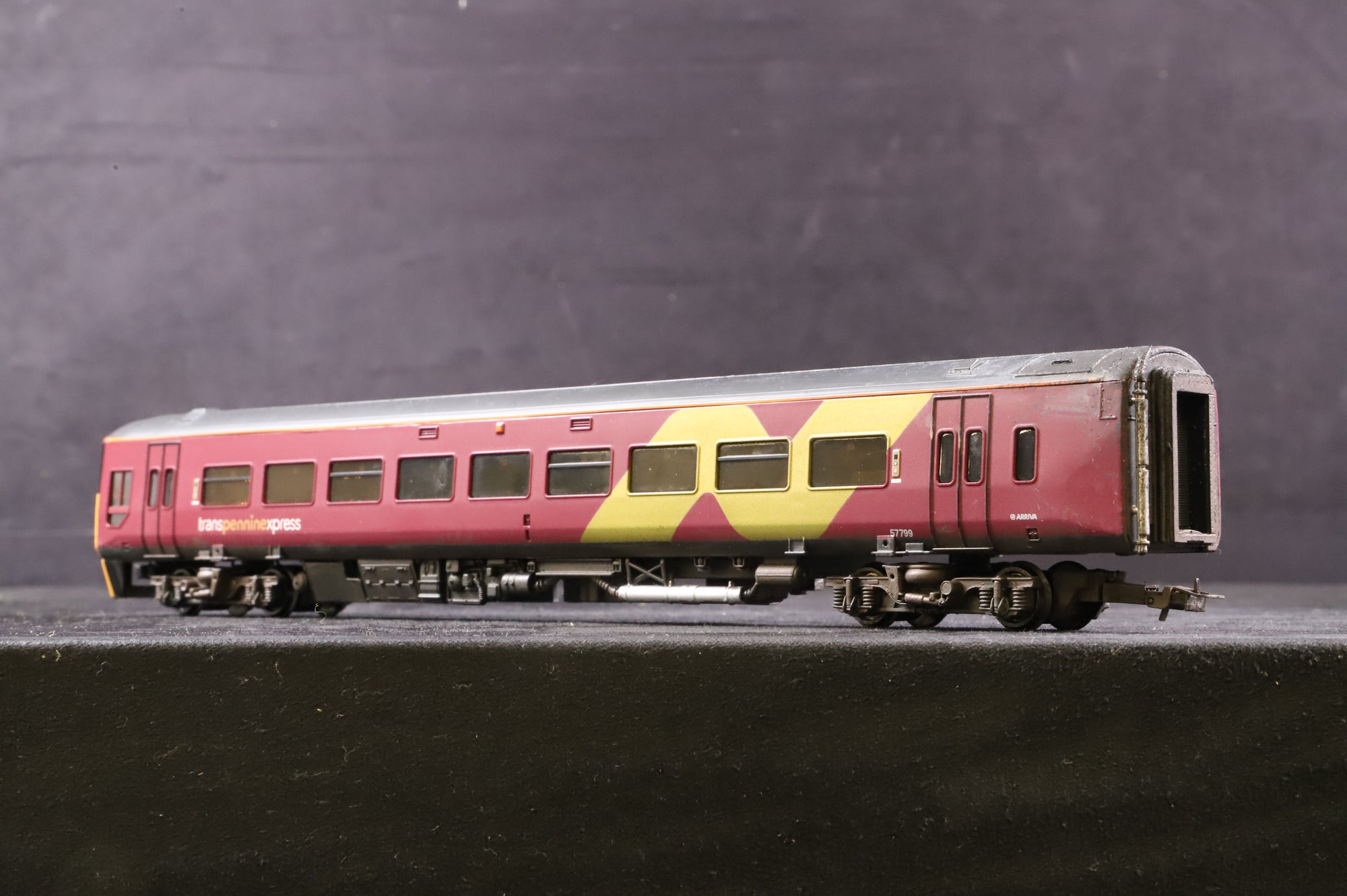 WORKSHOP Bachmann OO Class 158 '158799' TPE Burgundy Livery, Weathered