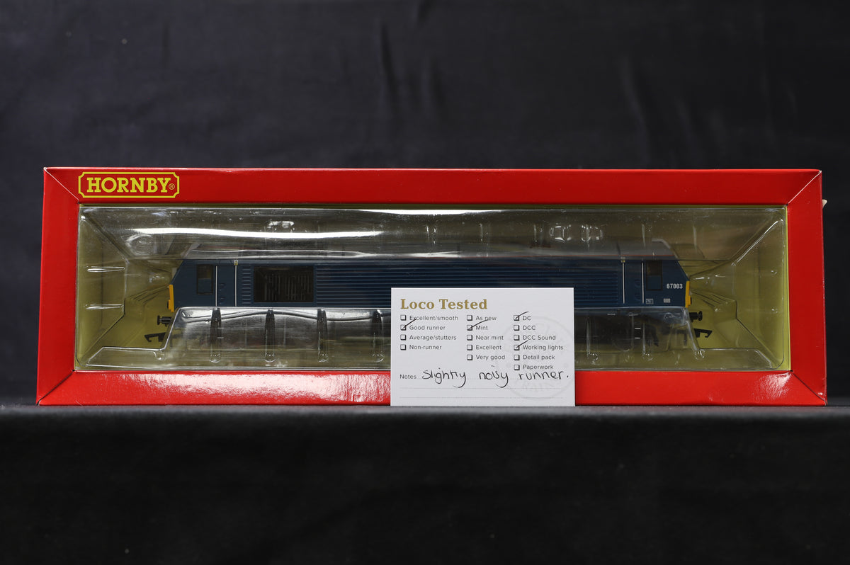 Hornby OO R3268 Arriva Trains Bo-Bo Diesel Electric Class 67 &#39;67003&#39;