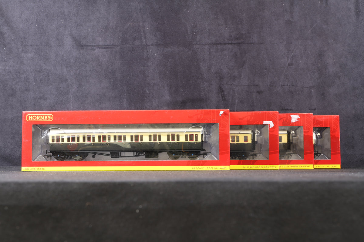 Hornby OO Rake Of 4 GWR Collett Chocolate &amp; Cream Coaches