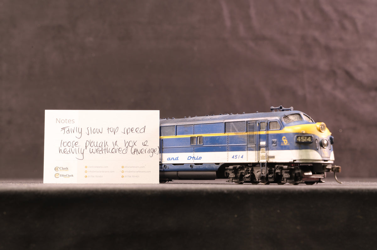 Broadway Limited HO 613 EMD E-Unit #4514 Chesapeake &amp; Ohio, DCC Sound