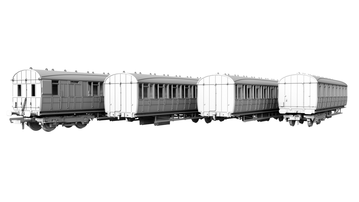 Ellis Clark Trains OO Gauge C2001A Quad Art Set No. 74, LNER Teak, Preserved Set (Pre-order)